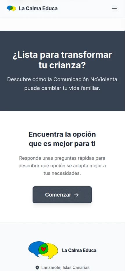 Mobile view of the platform